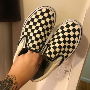 Vans Checker Slip Ons